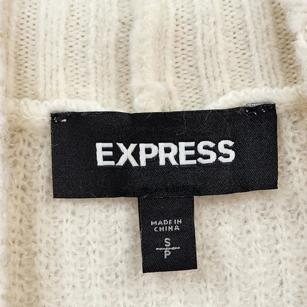 Express Women's Rib-Knit Mid Stripe Mock Neck Sweater - SP